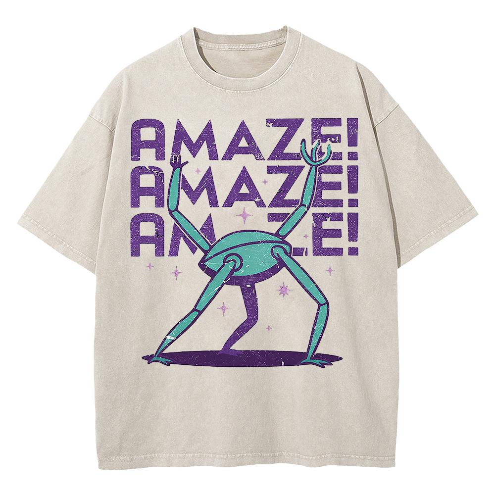Cotton Vintage Washed Project Hail Mary Amaze You Sleep I Watch Tshirt Fashion Men Funny Casual Loose Acid Wash Tees Shirts