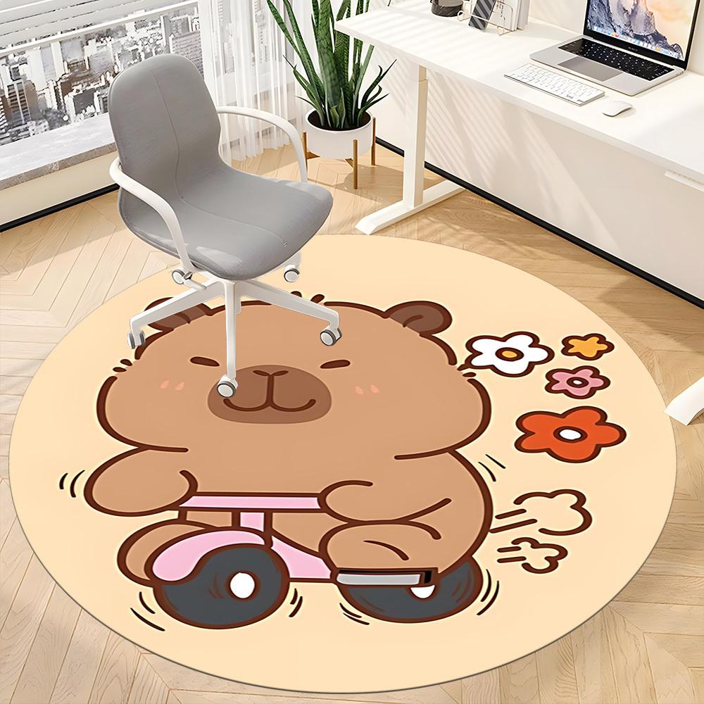 1pc Scooter Capybara Chair Carpet for Office, Non-slip, Soft and Durable Leisure Rug, Perfect for Office, Living Room Yy251103099