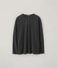 BLANKROOM Noble Henley Neck Tee_Charcoal