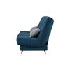 COMFORT BULTEX 3-seater Sofa Bed - Blue Fabric - Made In France - L 192 X D 95 X H 101 - MONA