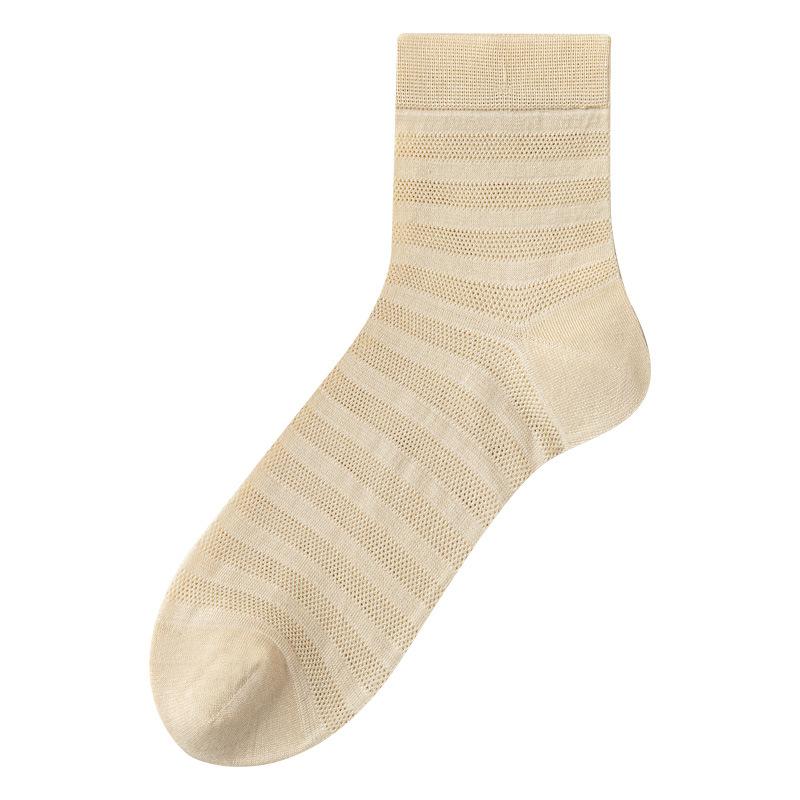Damskie letnie ultracienkie skarpety do połowy łydki z siateczki 7A antybakteryjne i antyodorowe