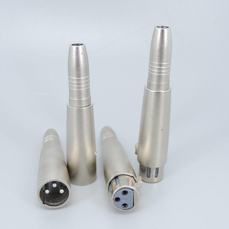 Metal Microphone 6.35mm 6.5mm Mono Female Jack Connector To 3 Pin XLR Male Female Plug To 1/4 Inch Audio Cable Mic Adapter A1