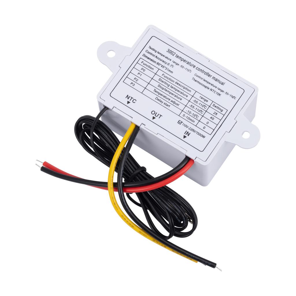 XH-3002 Temperature Controller 10A Reptile Pet Box Thermostat Regulator Temperature Hatching Measuring Instruments 12V 110V~220V