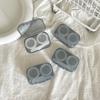 Ins Minimalist Transparent Contact Lens Box Women Travel Colored Contact Lens Case Contact Lenses Case with Tweezers