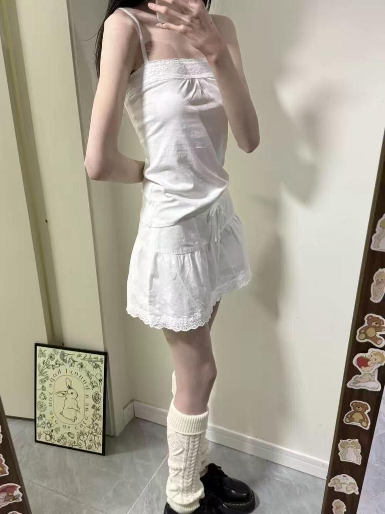 Arabella Women's Strapless White Lace Tank Top - Slimming & Sexy Layered Design
