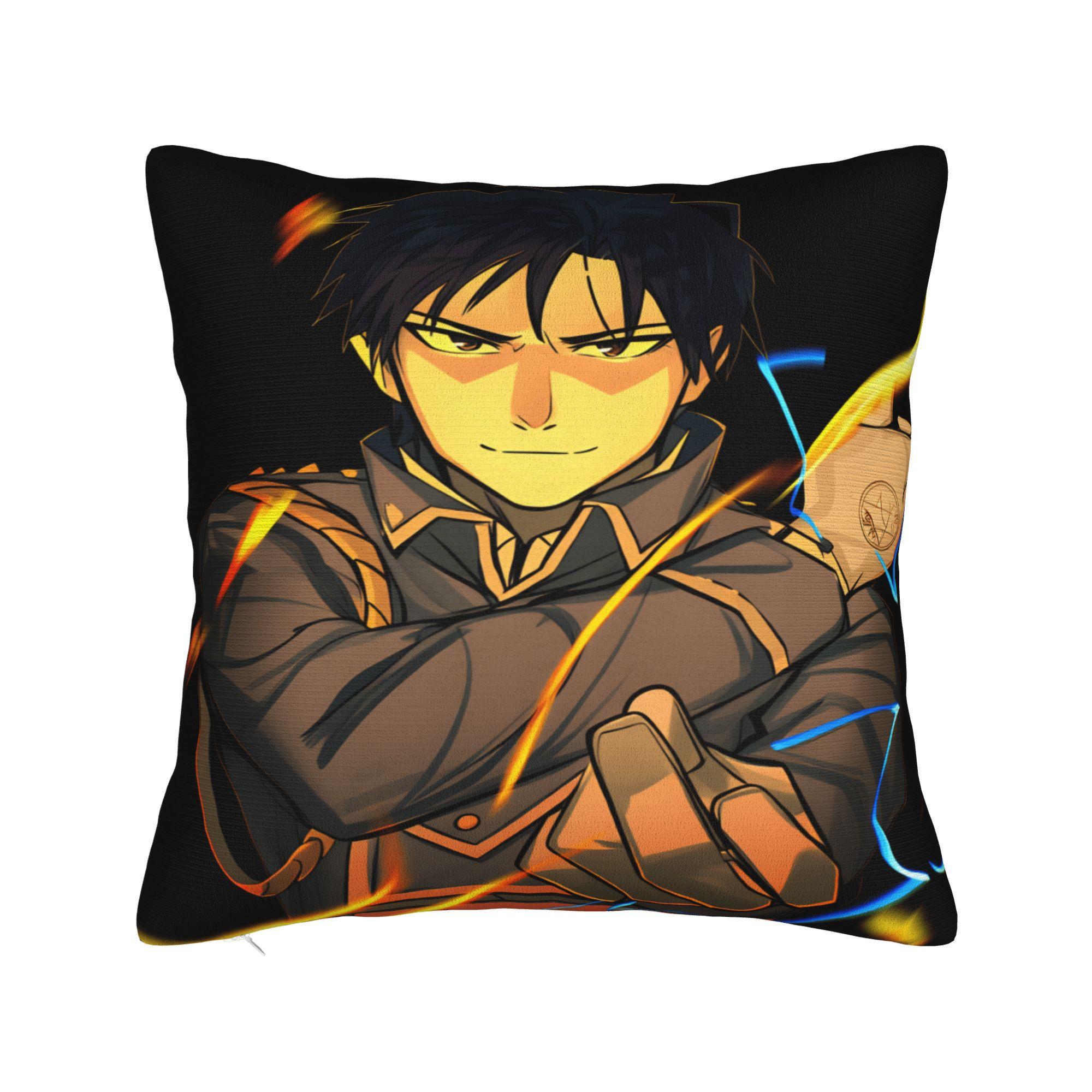 Наволочка Аниме R-Roy M-Mustang Ретро Тренд Наволочка для Гостиной Стула Наволочки 12x12Inch