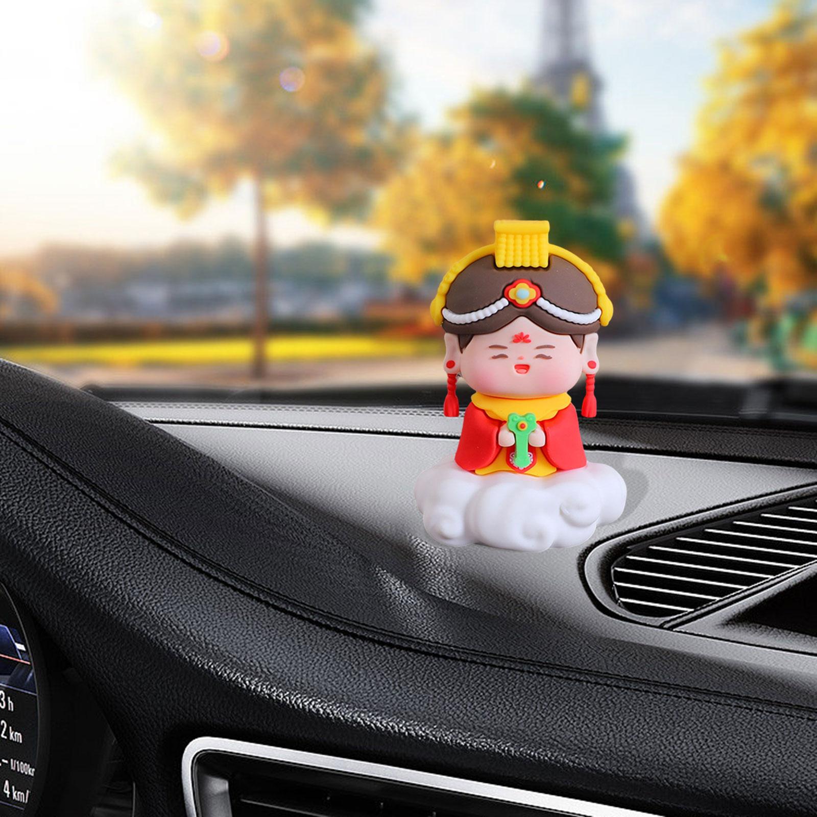 

Chinese Immortal Figurine Multipurpose Cartoon Fengshui Sculpture Desktop Decoration for Cafe Bedroom Festival Housewarming Shop