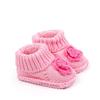 1 Pair Cartoon Pattern Knitted Baby Shoes Anti-slip Design Newborn Booties  for 0-3 Months Baby
