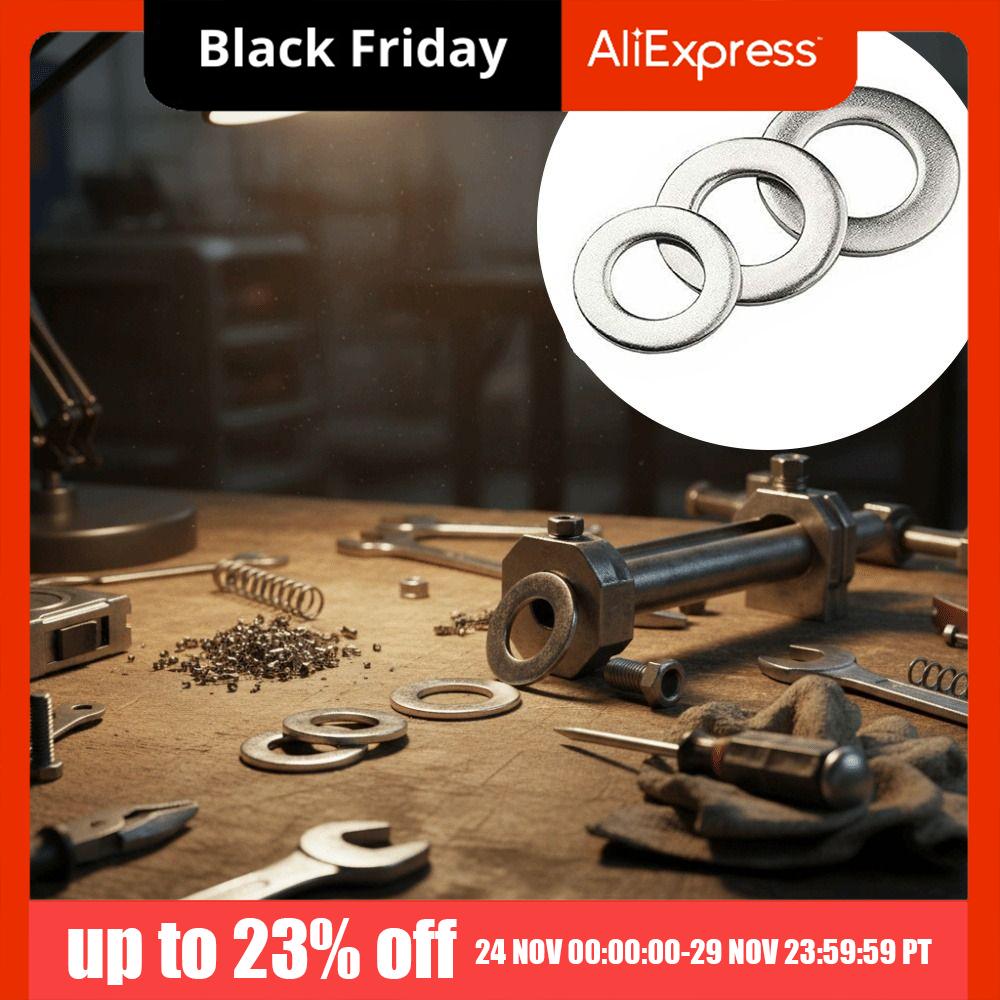 304 Stainless Steel Stainless Steel Flat Washers 580pcs Set 9 Size Assortment Washers Assortment Kit Aluminum Material