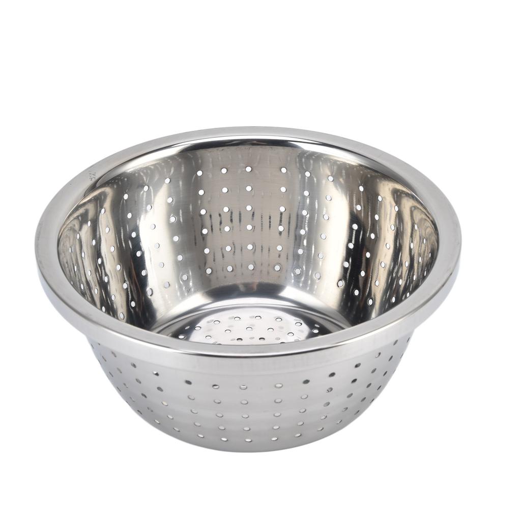 Vegetable Washing Basket Rustproof Multifunction Stainless Steel Colander for Kitchen Household Silver