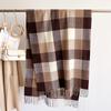 Unisex Korean Plaid Thick Winter Scarf with Tassels - Imitation Cashmere Shawl