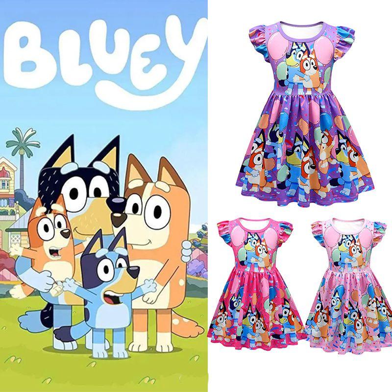 Bluey Bingo Print Cosplay Dress For Kids Halloween Or Theme Party Ready!