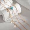 Feet Beach Stars Tassel Cross Multi-layer Ladies Anklet