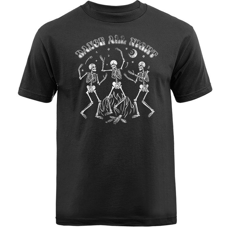 Dance All Night The Day of the Death Skull Skeleton T-Shirt S разноцветный