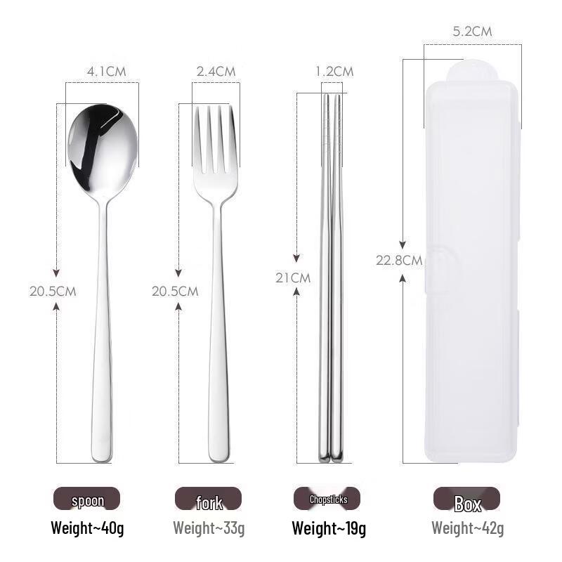 Abay Portable 304 Stainless Steel Camping Cutlery Set