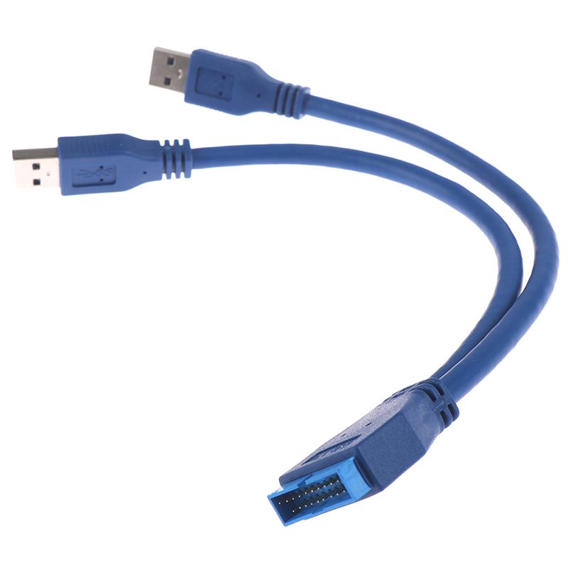 2 Port Usb 3.0 Type A Male To 20 Pin Header Male Adapter Cable Cord