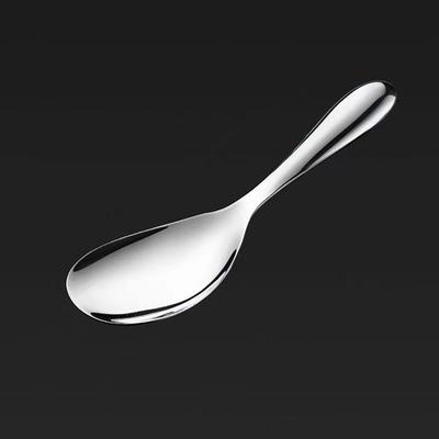 Reislöffel aus Edelstahl mit langem Griff, dicker Kochlöffel, Mehrzweckgeschirr, Buffet-Servierlöffel, Küchengeschirr
