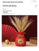 Golden Wheat Ear Festive Vase Ornaments for Home or Housewarming