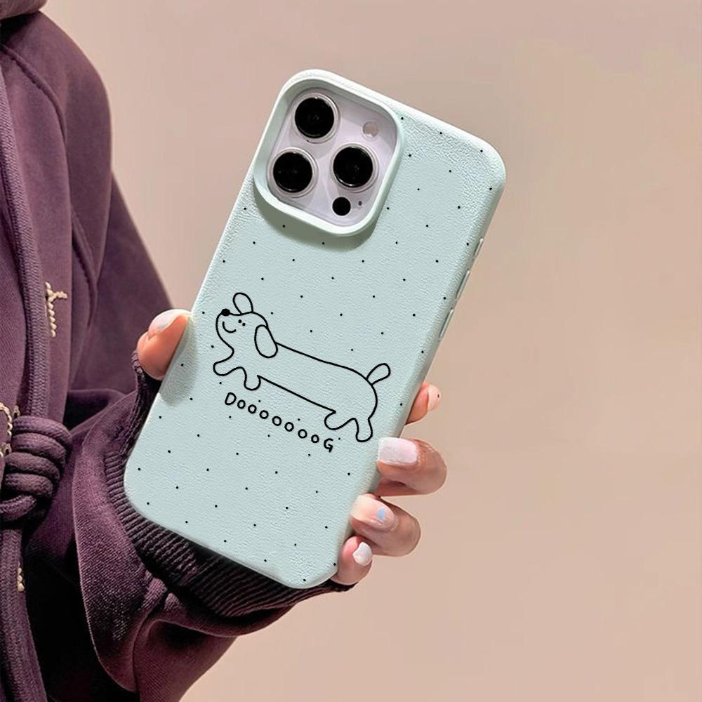 Skin-feel Phone Case for iPhone 11 13 16 Pro Max iPhone XR XS Max 14 15 Pro Max 12 13 Pro Max 16 Plus 13 Pro 14 Pro Cartoon Painted Macaron Colors