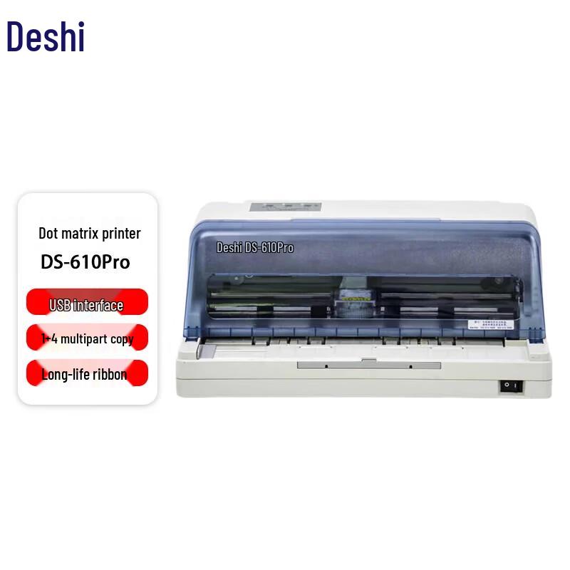 Dascom DS-610Pro Dot Matrix Printer CN plug (adapter included)
