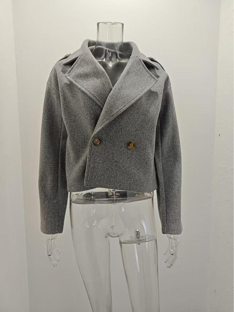 2025 Winter Fashion British Suit Collar Woolen Women's Jacket