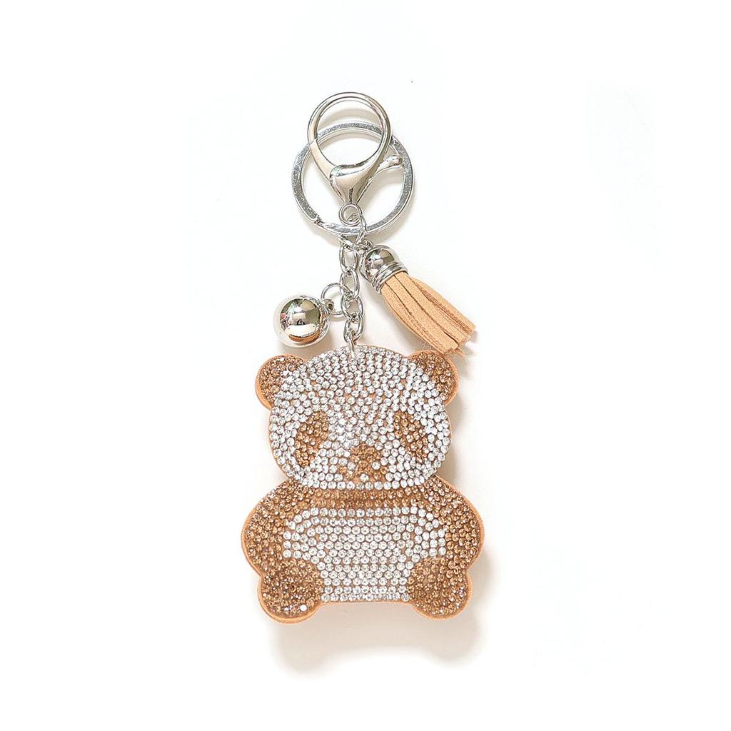 Creative Panda Keychain: Cute Cartoon Bag Accessory with Tassel Pendant