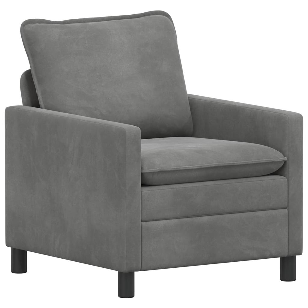 Sofa Set 2 Pcs Dark Grey Velvet