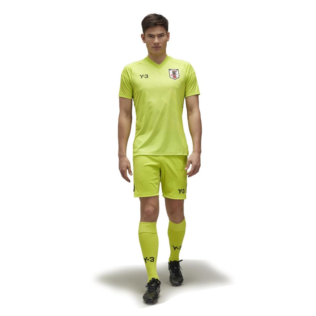 [Adidas] Japan Soccer National Team × Y-3 2024 Goalkeeper First Replica Uniform JSV47 Men's Semi-Solar Yellow (IX5389) L