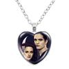 Twilight Movie Necklace Vampire Bella Edward Jacob Renesmee Character Glass Heart Pendant Necklace Men Women Jewelry Gift