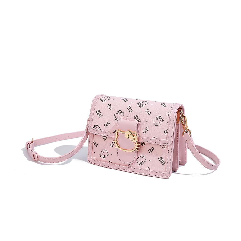 Geantă Crossbody Nouă Sanrio HelloKitty Hello Kitty PU, Geantă Pătrată Mică, Geantă de Umăr pentru Femei Roz SHHF41517