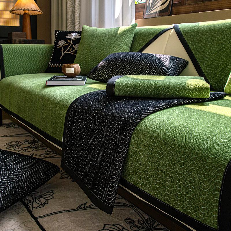 Chenille Sofa Cushion Four Seasons Universal Light Luxury High-Grade Dustproof Non-Slip All-Inclusive Anti-Scratching Cushion