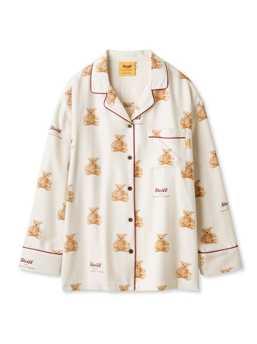 

Gelato Pique Steiff Print Flannel Shirt PWFT235200 CRM Free Size All-Over Women s