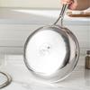 Tri-ply Stainless Steel Frying Pan with Lid 10/11 Inch Large Skillets Induction Chef's Pan, Kitchen Cookware Nonstick