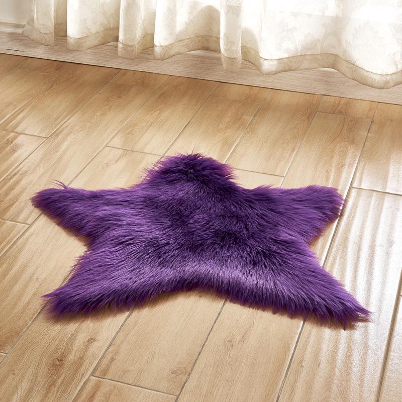 Machine Washable Modern Faux Fur Rug - Dirt-Resistant Living Room/Bedroom Mat