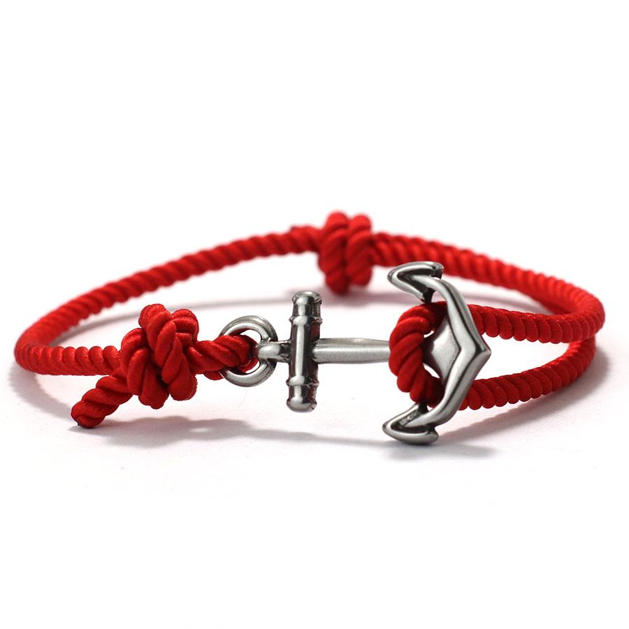 Trendy Anchor Bracelet Milanese Rope Braided Braclet Men Women Casual Accessories Beach Surf Viking Adventure Jewelry Gifts