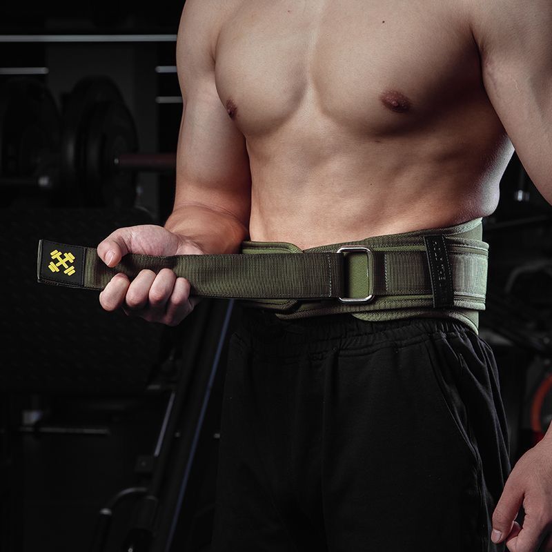 Hombres y Mujeres Levantamiento de Pesas Fitness Cinturón Entrenamiento Alta Intensidad Sentadilla Peso Muerto Gimnasio Nylon Soporte de Cintura Engrosamiento Para Espalda