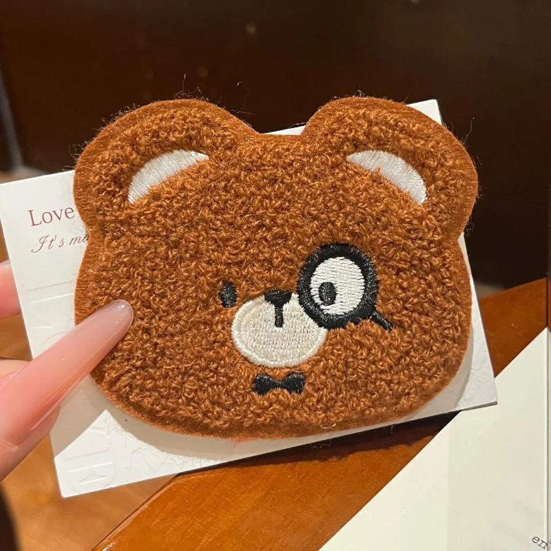 1/5Pcs Cute Animal Series Bangs Magic Paste Posts Hair Sticker Clip Women Magic Patch Hair Accessories Styling Tool