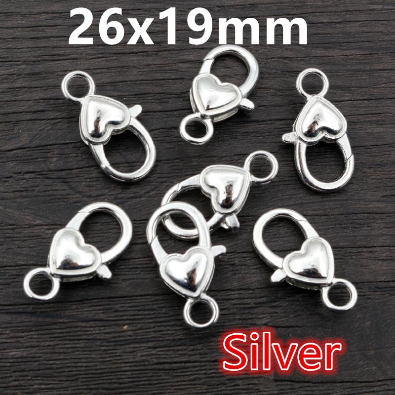 10pcs Snap Lobster Clasp Hooks Gold Silver Plated 5 Colors DIY Jewelry Making Findings for Keychain Neckalce Bracelet Supplies