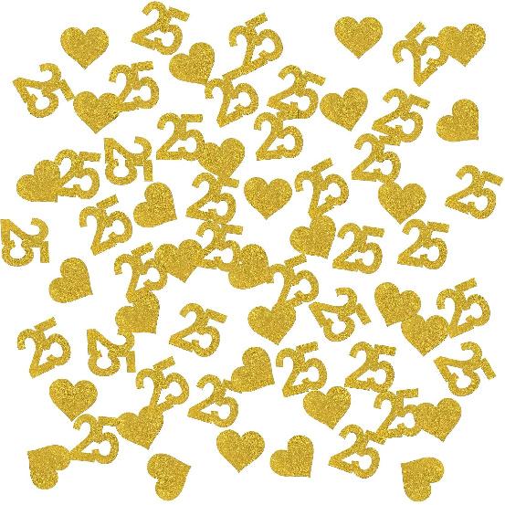 INNORU Number 20 Confetti Gold Glitter, Happy 20th Birthday Table Confetti, Twenty Years Paper Scatter, 20th Anniversary Cheers To 20 Years Party