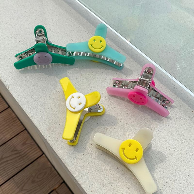 

GETMEBLING Smile Paper Clip Hairpin YELLOW (H183-yl)