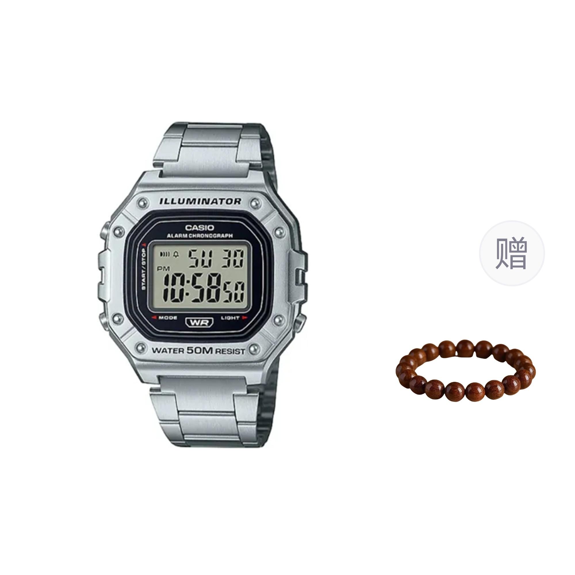 CASIO Men Gray Watch W-218HD-1AV- Silver