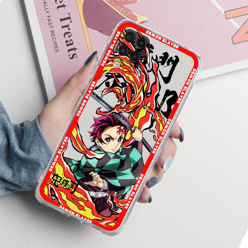 Demon Slayer Cute Clear Case For Samsung Galaxy A52 A12 A51 A32 A21s A71 A32 A22 50 A70 A31 A72 5G Phone Cover