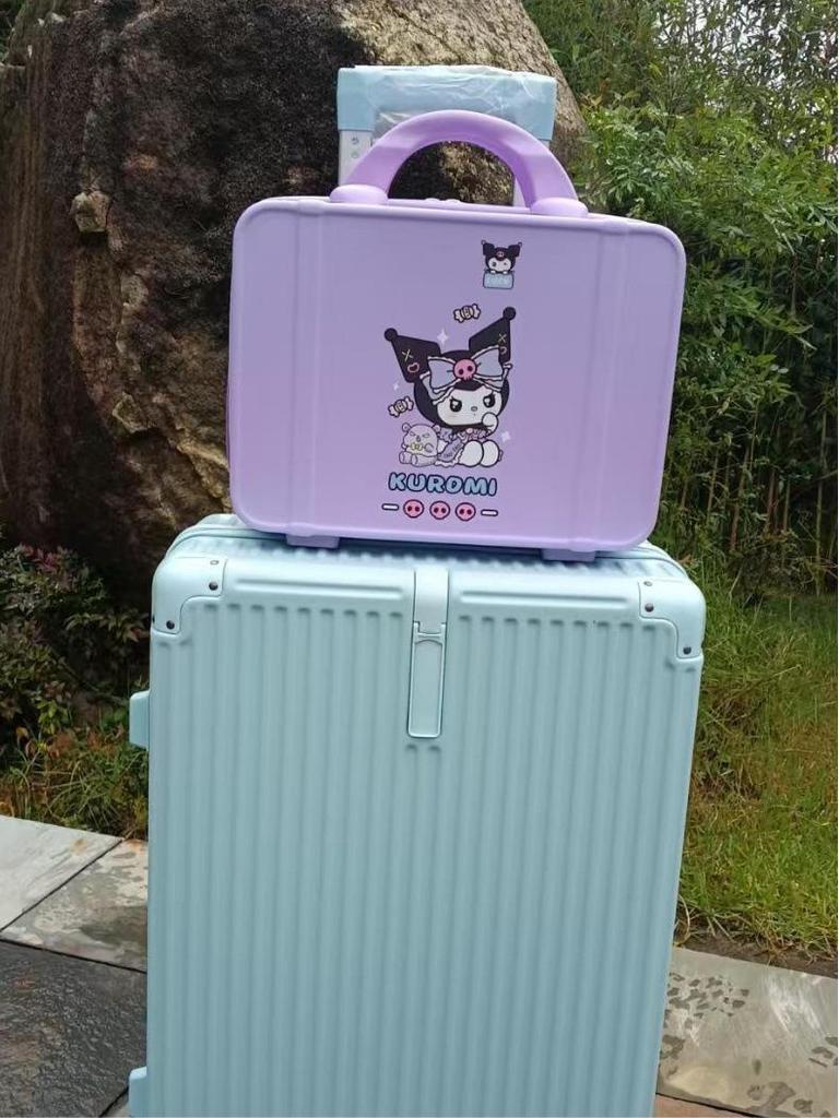 14" Portable Makeup Case: Hangable, Cute ABS Design, Large Capacity, Travel-Friendly Handbag