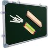 2X3 Feet Non-Magnetic Double-Sided White Board And Chalk Board | Ideal Use For Home, Office, With Sliding Hanging Clips,
