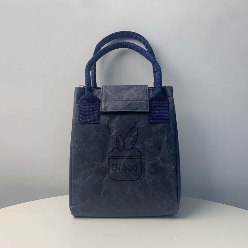 

Японский стиль ручная сумка для ланча из бумаги тайвек сумка для бенто водонепроницаемая маслостойкая термоизолированная сумка офисный работник портативная сумка для ланча синий