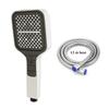 2025 New Black Water Saving Shower Head High Pressure Rainfall 7 Modes Adjustable One Key Stop Button for Bathroom Accessory