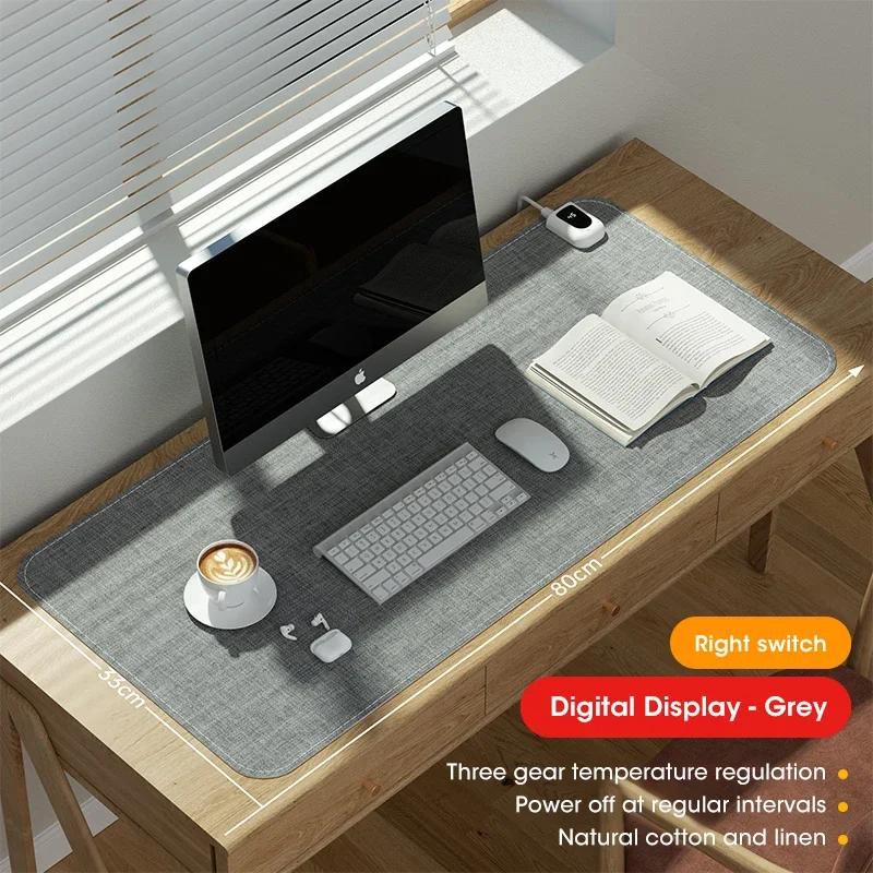 

Electric Heat Mouse Pad Display Temperature Heating Mouse Pad Table Mat Keep Warm Hand For Winter Office Computer Desk Keyboard