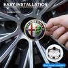 4pcs 60mm Car Wheel Center Hub Center Cap Rim Hub Dustproof Cover Emblemem for Alfa Romeo Giulia Stelvio Giulietta Spider GT 4C 8C Mito Brera