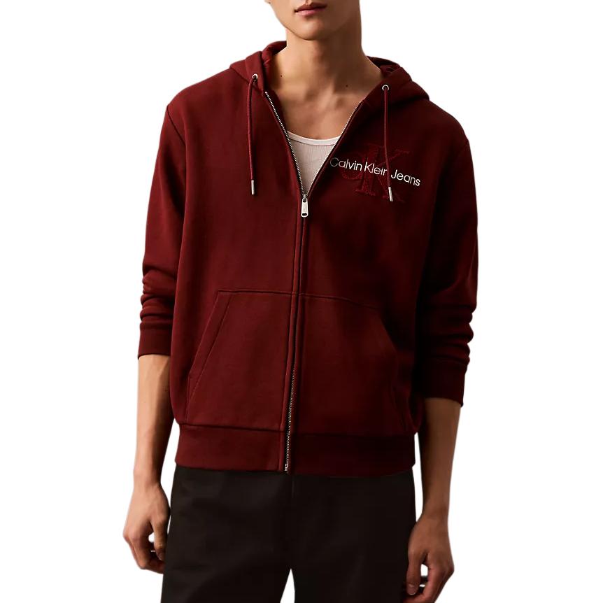 

Calvin Klein Minimalist Comfortable Versatile Hooded Long Sleeve Sweatshirt Men sweatshirt Red 40EM241-601 M