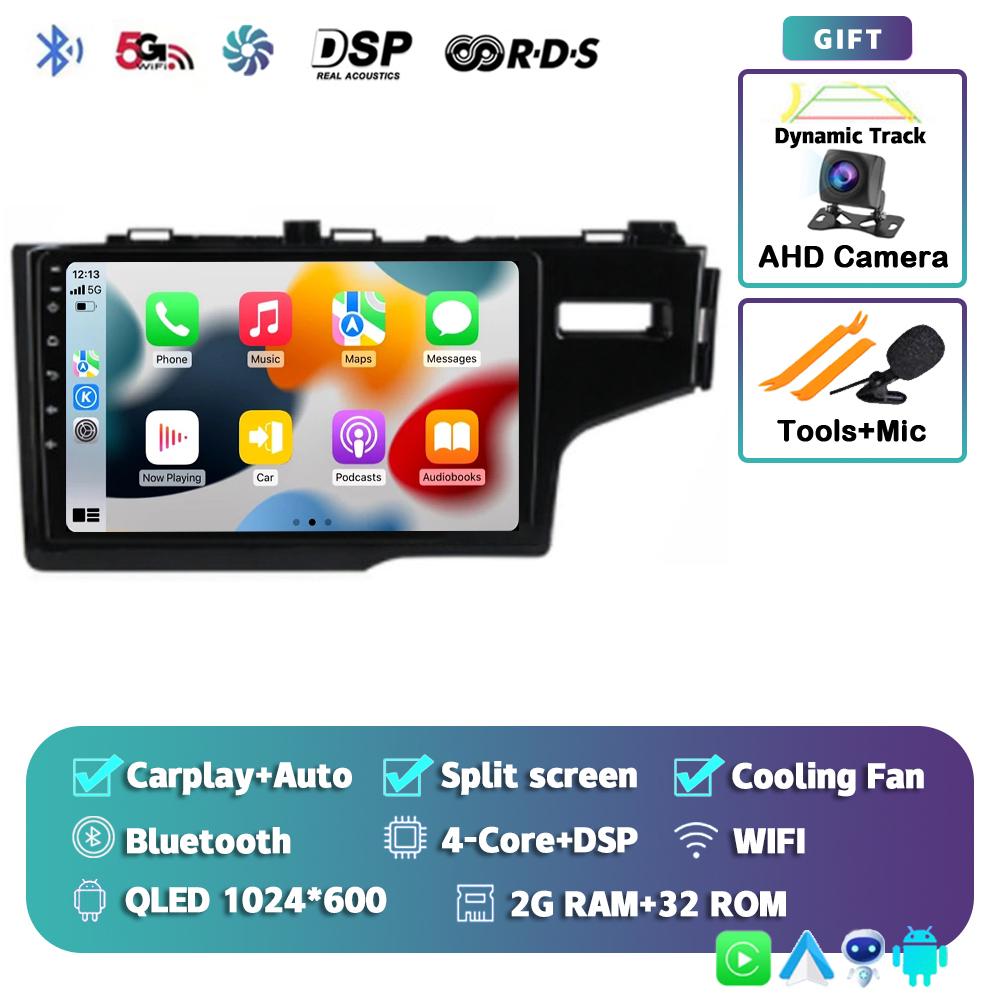 Android 14 Carplay For Honda Jazz 3 2015 - 2018 2019 2020 Fit 3 GP GK 2013 - 2020 Car Radio Multimedia Player Stereo WiFi+4G DPS